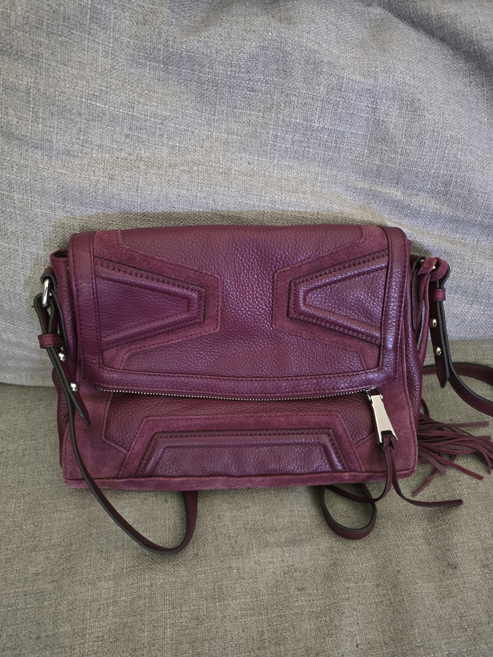 Aimee Kestenberg Plum Purple Leather Crossbody Bag